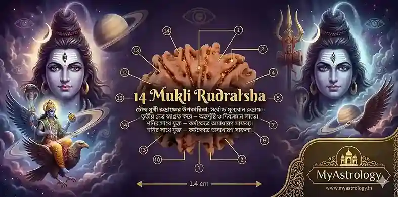 চৌদ্দ মুখী রুদ্রাক্ষ Choddo Mukhi Rudraksha Benefits Hanuman