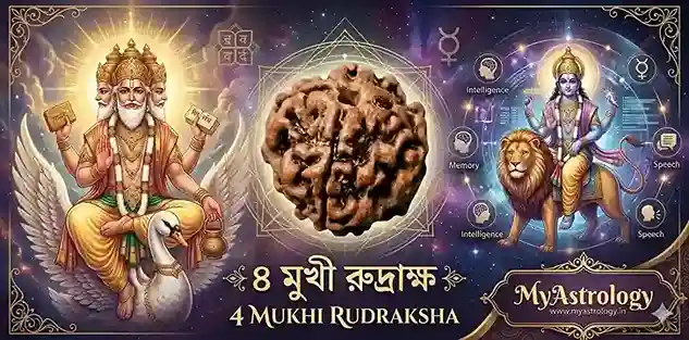 চার মুখী রুদ্রাক্ষ Char Mukhi Rudraksha Benefits Brahma