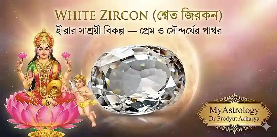 হোয়াইট জিরকন উপরত্ন White Zircon Venus Shukra Upa Ratna Vedic Astrology