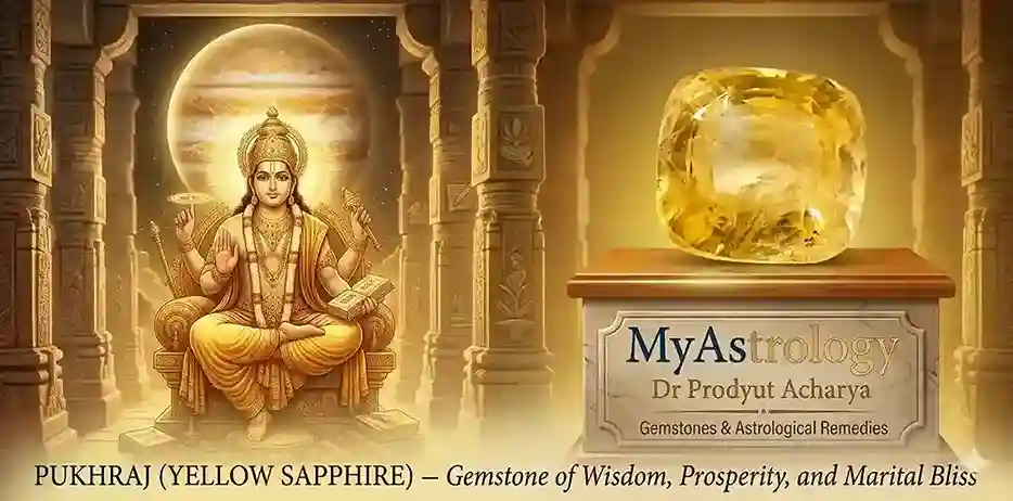 পুখরাজ রত্ন Yellow Sapphire Jupiter Brihaspati Graha Benefits