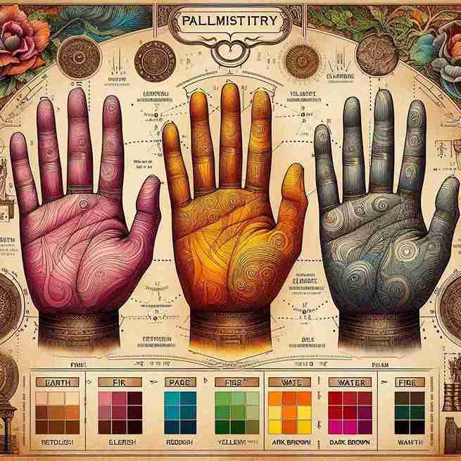 Palm morphology types and the sacred meaning of hand colours in Samudrik Shastra