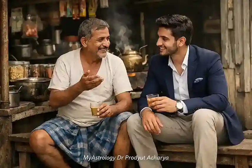 চায়ের দোকানে দুজন মানুষের কথোপকথন — তৃপ্তি ও মানসিক শান্তির গল্প